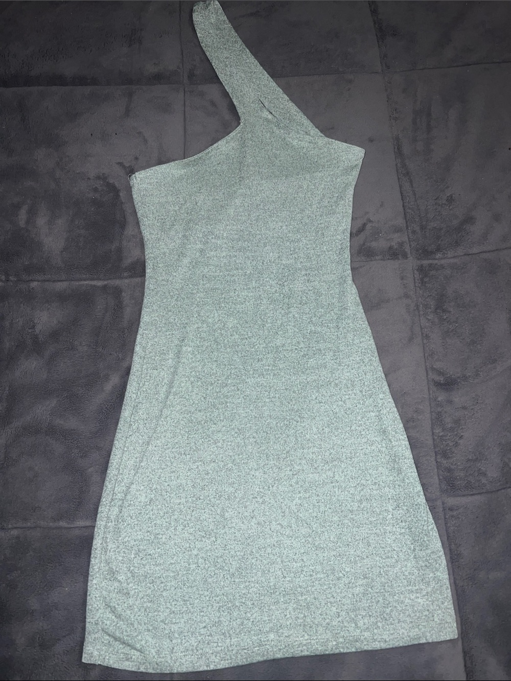 One-Shoulder Mint Green Slim Fit Dress